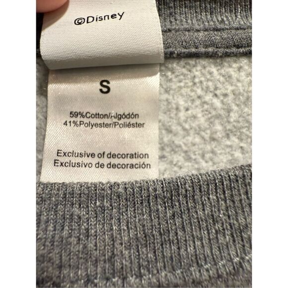 Disney Mickey Embroidered Gray Sweatshirt Womens Small - Picture 5 of 6